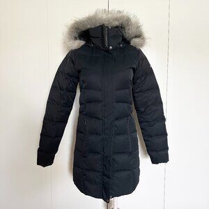 Columbia Winter Parka Jacket Women's Size XS Black Long Insulated Removable Hood
